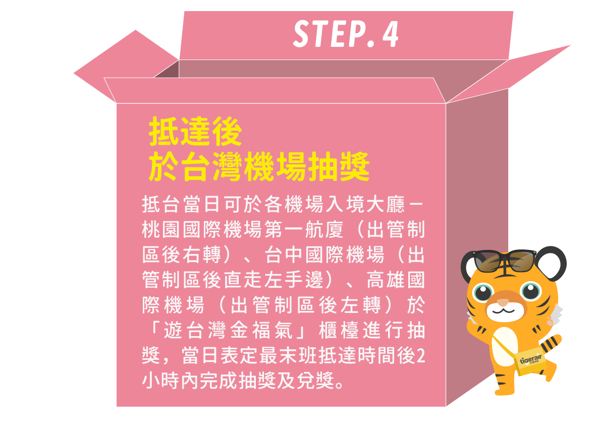 step04.抵達後於台灣機場抽獎
