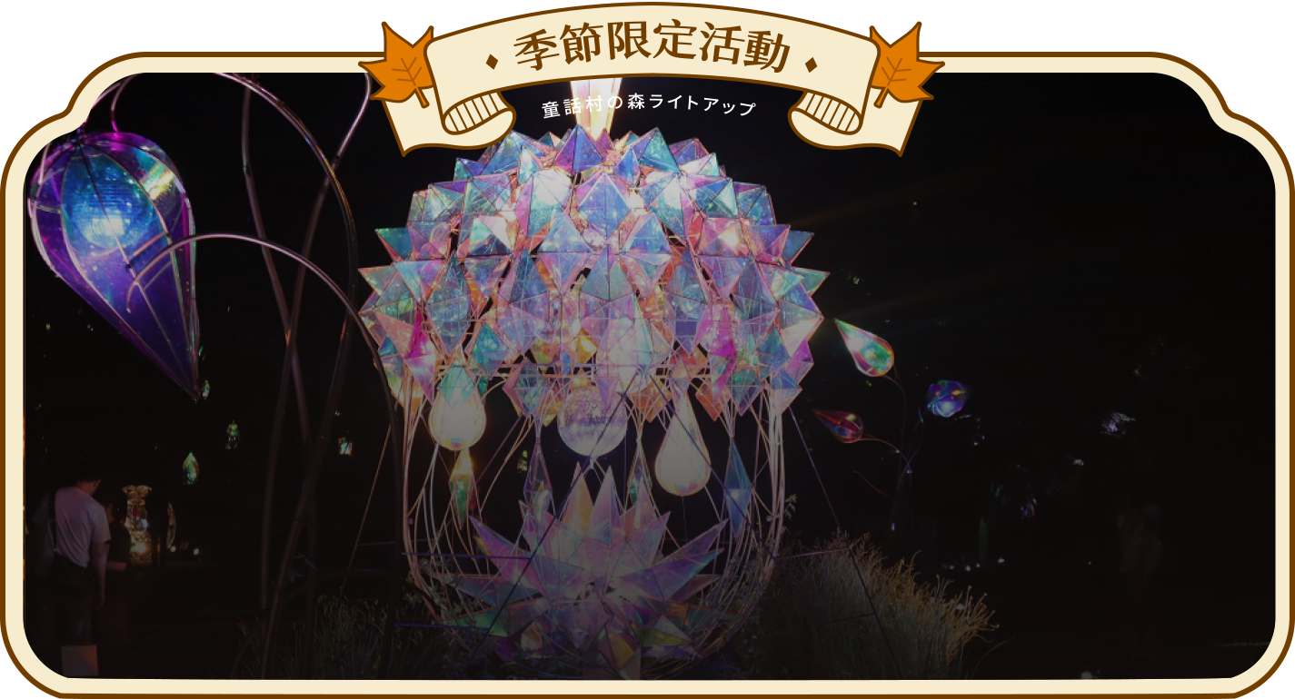 童話村の森ライトアップ