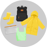 下雨準備裝備示意圖