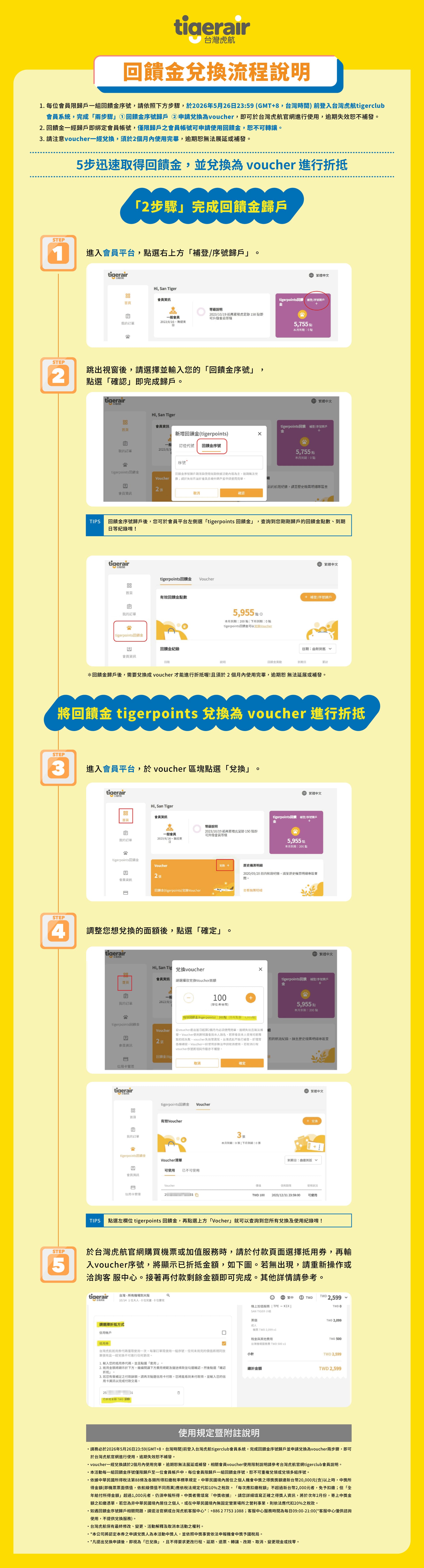 回饋金兌換流程說明