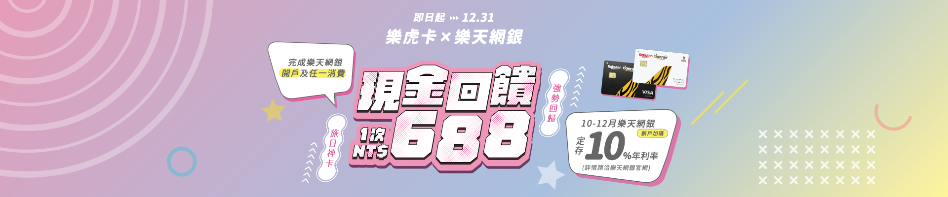 樂虎卡x樂天網銀活動banner